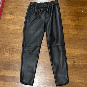 3.1 Phillip Lim Black Leather Cropped Pants